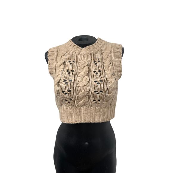 Sablyn Dominica Cashmere Crop Top in Sandhill S - Picture 3 of 4